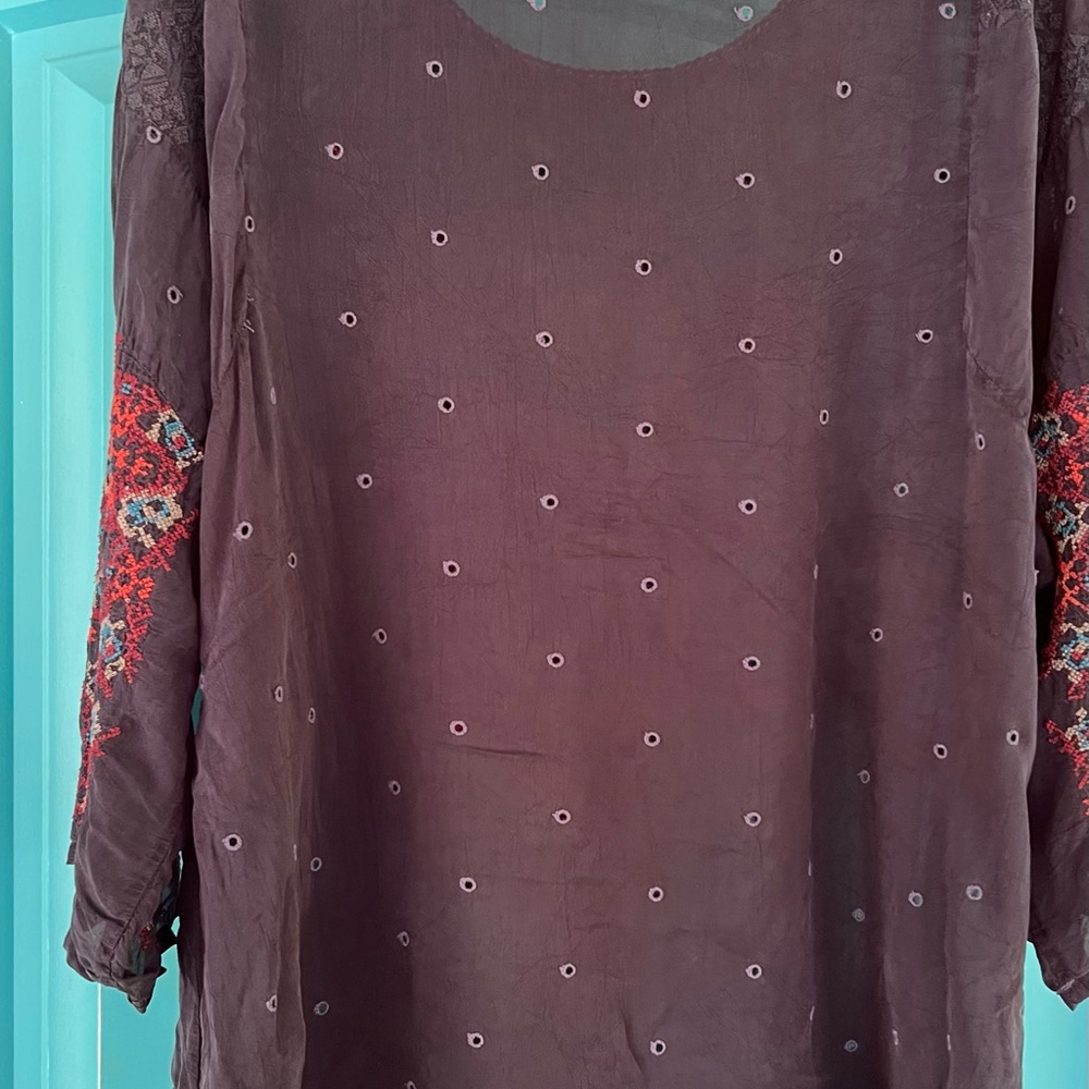 Johnny Was Multicolor Bohemian Top - Picture 3 of 9